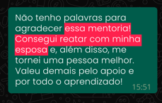 Depoimento de aluno 4 sobre a mentoria