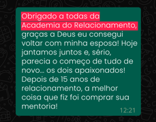 Depoimento de aluno 3 sobre a mentoria